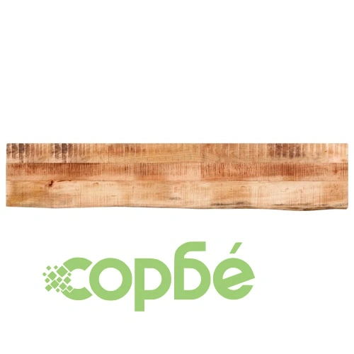 Плот за маса, 140x40x2,5 см, жив ръб, грубо мангово дърво масив ➤ топ цена ➤ sorbe.bg