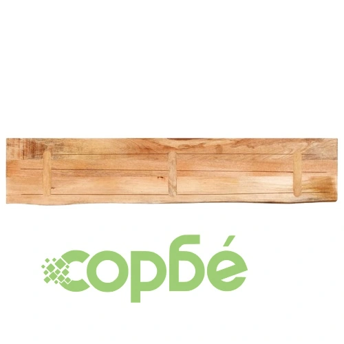 Плот за маса, 140x40x2,5 см, жив ръб, грубо мангово дърво масив ➤ топ цена ➤ sorbe.bg