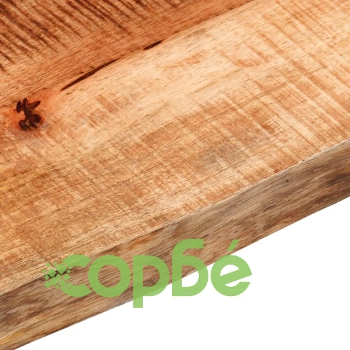 Плот за маса, 140x40x2,5 см, жив ръб, грубо мангово дърво масив ➤ топ цена ➤ sorbe.bg