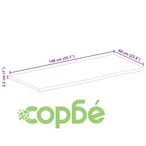 Плот за маса, жив ръб, 140x60x2,5 см, масивно дърво манго ➤ топ цена ➤ sorbe.bg