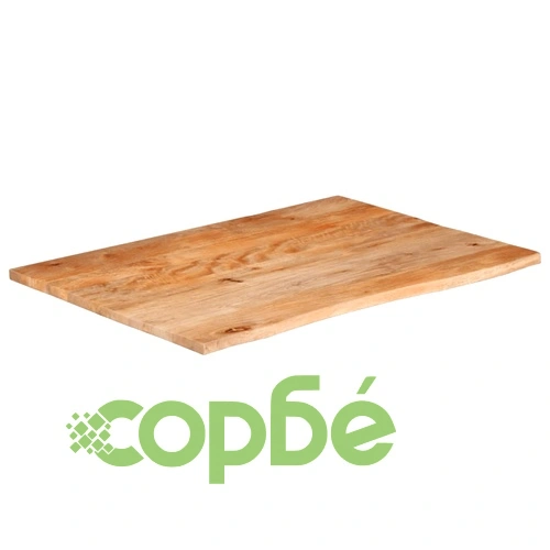 Плот за маса, жив ръб, 100x80x2,5 см, масивно дърво манго ➤ топ цена ➤ sorbe.bg