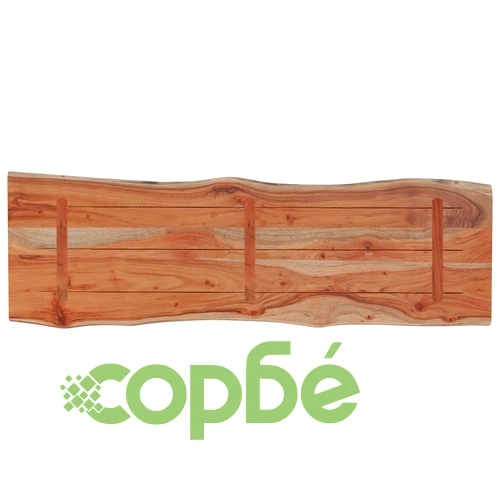 Плот за маса, 120x40x2,5 см, правоъгълен, акация масив, жив ръб ➤ топ цена ➤ sorbe.bg