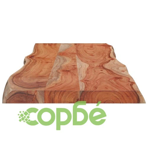 Плот за маса, 120x40x2,5 см, правоъгълен, акация масив, жив ръб ➤ топ цена ➤ sorbe.bg