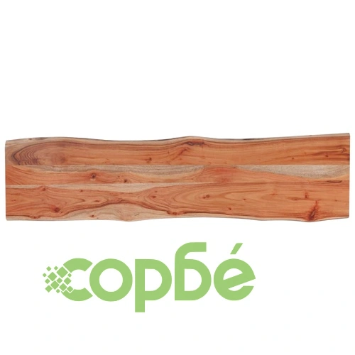 Плот за маса, 160x40x2,5 см, правоъгълен, акация масив, жив ръб ➤ топ цена ➤ sorbe.bg