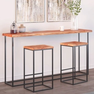 Плот за маса, 160x40x2,5 см, правоъгълен, акация масив, жив ръб