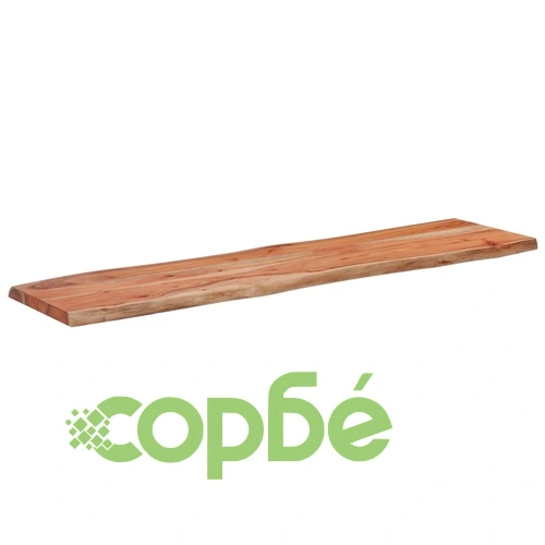 Плот за маса, 180x40x2,5 см, правоъгълен, акация масив, жив ръб ➤ топ цена ➤ sorbe.bg