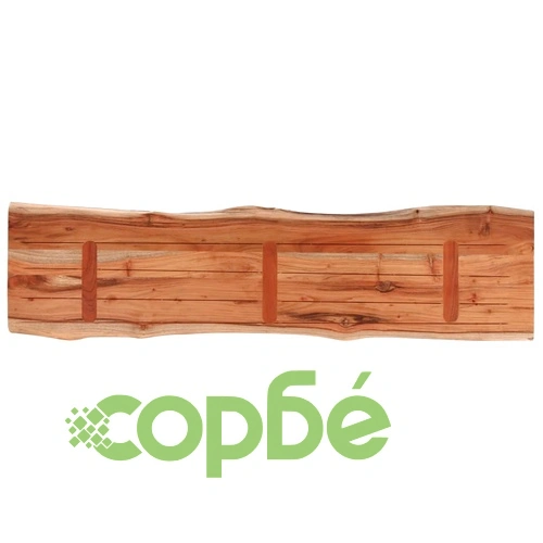 Плот за маса, 180x40x2,5 см, правоъгълен, акация масив, жив ръб ➤ топ цена ➤ sorbe.bg