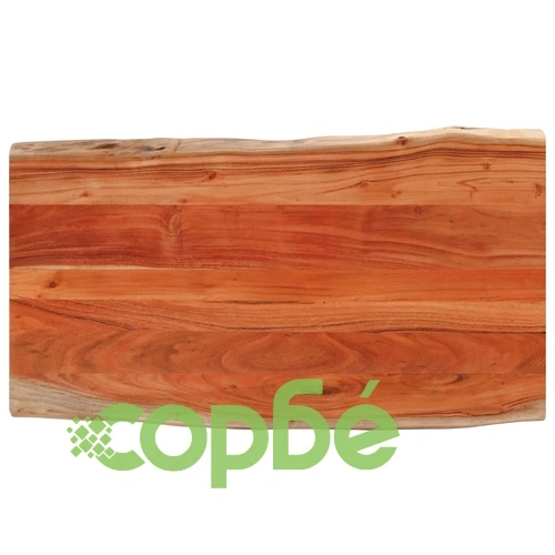 Плот за маса, 100x60x2,5 см, правоъгълен, акация масив, жив ръб ➤ топ цена ➤ sorbe.bg