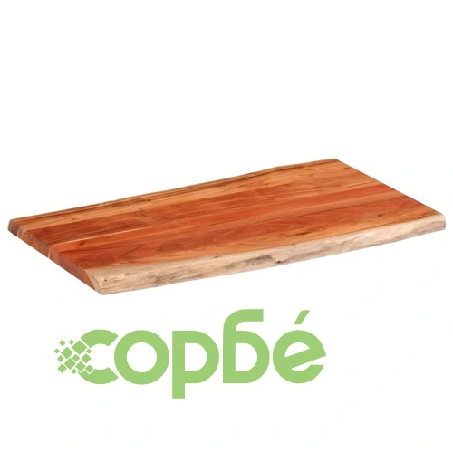 Плот за маса, 100x60x2,5 см, правоъгълен, акация масив, жив ръб ➤ топ цена ➤ sorbe.bg