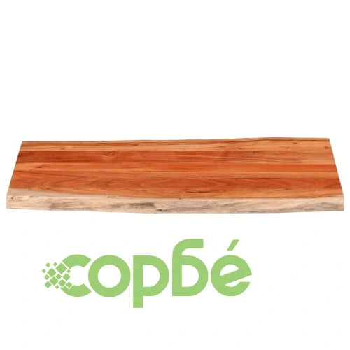 Плот за маса, 120x60x3,8 см, правоъгълен, акация масив, жив ръб ➤ топ цена ➤ sorbe.bg
