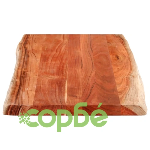 Плот за маса, 120x60x3,8 см, правоъгълен, акация масив, жив ръб ➤ топ цена ➤ sorbe.bg