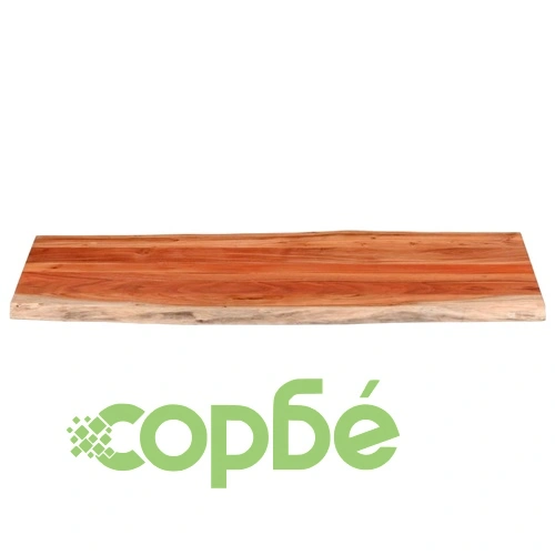 Плот за маса, 140x60x3,8 см, правоъгълен, акация масив, жив ръб ➤ топ цена ➤ sorbe.bg