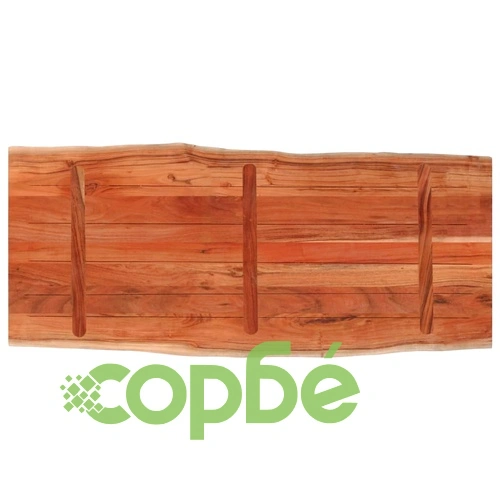 Плот за маса, 140x60x3,8 см, правоъгълен, акация масив, жив ръб ➤ топ цена ➤ sorbe.bg