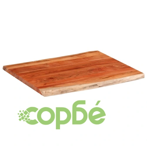 Плот за бюро, 90x80x3,8 см, правоъгълен, акация масив, жив ръб ➤ топ цена ➤ sorbe.bg