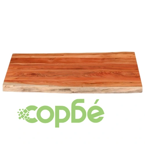 Плот за бюро, 90x80x3,8 см, правоъгълен, акация масив, жив ръб ➤ топ цена ➤ sorbe.bg