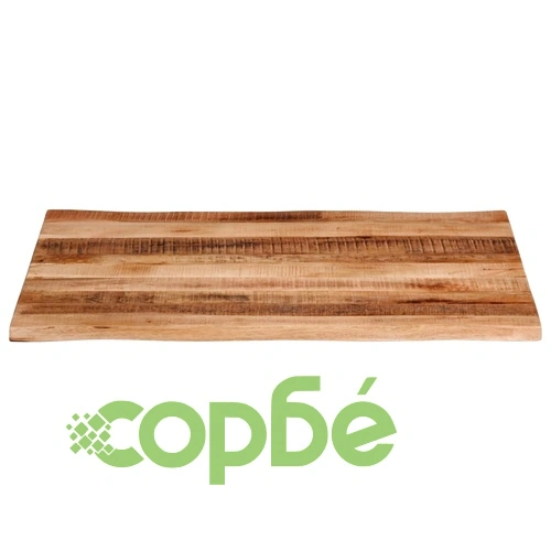 Плот за маса, жив ръб, 90x80x2,5 см, масивно дърво грубо манго ➤ топ цена ➤ sorbe.bg