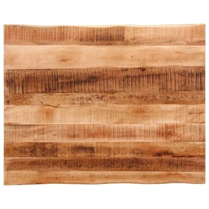 Плот за маса, жив ръб, 110x80x2,5 см, масивно дърво грубо манго