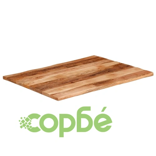 Плот за маса, жив ръб, 110x80x2,5 см, масивно дърво грубо манго ➤ топ цена ➤ sorbe.bg