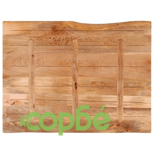 Плот за маса, 100x80x2,5 см, жив ръб, масивно дърво манго ➤ топ цена ➤ sorbe.bg