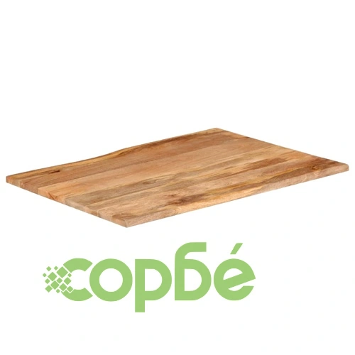 Плот за маса, 100x80x3,8 см, жив ръб, масивно дърво манго ➤ топ цена ➤ sorbe.bg