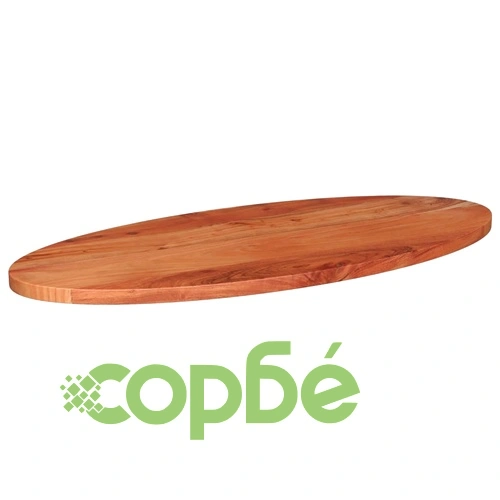 Плот за маса, 140x60x2,5 см, овален, масивна акация ➤ топ цена ➤ sorbe.bg