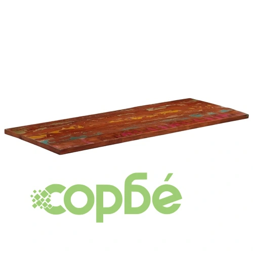 Плот за маса 140x60x2,5 см правоъгълен регенерирано дърво масив ➤ топ цена ➤ sorbe.bg