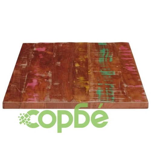 Плот за маса 80x70x2,5 см правоъгълен регенерирано дърво масив ➤ топ цена ➤ sorbe.bg