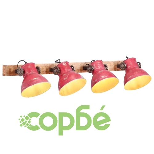 Стенна лампа 25 W състарено червено 90x25 см E27 ➤ топ цена ➤ sorbe.bg