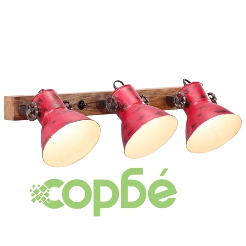 Стенна лампа 25 W състарено червено 65x25 см E27 ➤ топ цена ➤ sorbe.bg
