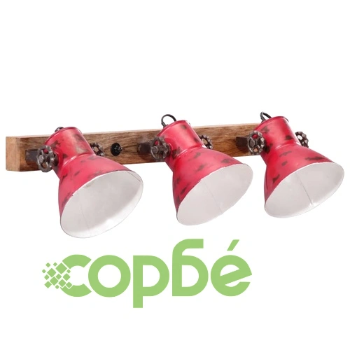Стенна лампа 25 W състарено червено 65x25 см E27 ➤ топ цена ➤ sorbe.bg