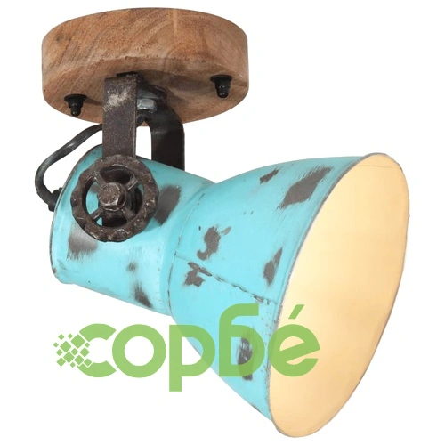 Стенна лампа 25 W състарено синьо 11,5x11,5x25 см E27 ➤ топ цена ➤ sorbe.bg