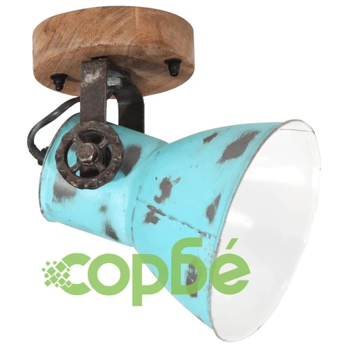 Стенна лампа 25 W състарено синьо 11,5x11,5x25 см E27 ➤ топ цена ➤ sorbe.bg