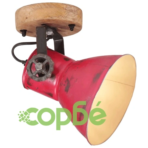 Стенна лампа 25 W състарено червено 11,5x11,5x25 см E27 ➤ топ цена ➤ sorbe.bg