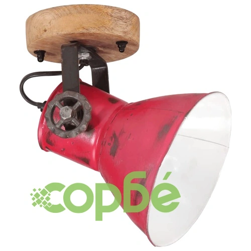 Стенна лампа 25 W състарено червено 11,5x11,5x25 см E27 ➤ топ цена ➤ sorbe.bg