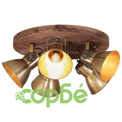 Лампа за таван 25 W, античен месинг, 50x50x25 см, E27 ➤ топ цена ➤ sorbe.bg