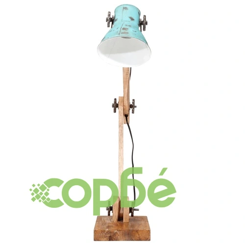 Настолна лампа, 25 W, състарено синьо, 23x18x96 см, E27 ➤ топ цена ➤ sorbe.bg