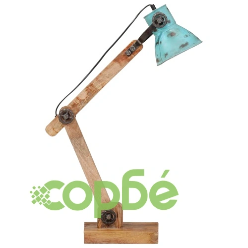 Настолна лампа, 25 W, състарено синьо, 23x18x96 см, E27 ➤ топ цена ➤ sorbe.bg