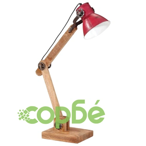 Настолна лампа 25 W състарено червено 23x18x96 см E27 ➤ топ цена ➤ sorbe.bg