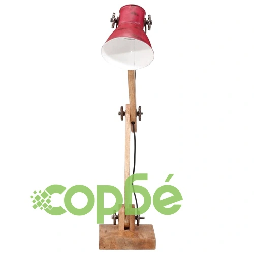 Настолна лампа 25 W състарено червено 23x18x96 см E27 ➤ топ цена ➤ sorbe.bg