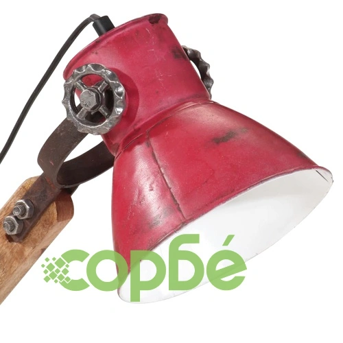 Настолна лампа 25 W състарено червено 23x18x96 см E27 ➤ топ цена ➤ sorbe.bg