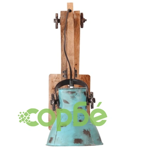 Стенна лампа 25 W състарено синьо 96x15x20 см E27 ➤ топ цена ➤ sorbe.bg