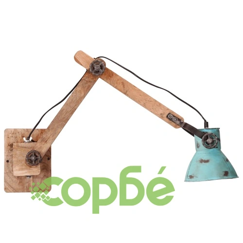 Стенна лампа 25 W състарено синьо 96x15x20 см E27 ➤ топ цена ➤ sorbe.bg