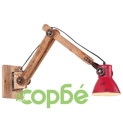 Стенна лампа 25 W състарено червено 96x15x20 см E27 ➤ топ цена ➤ sorbe.bg
