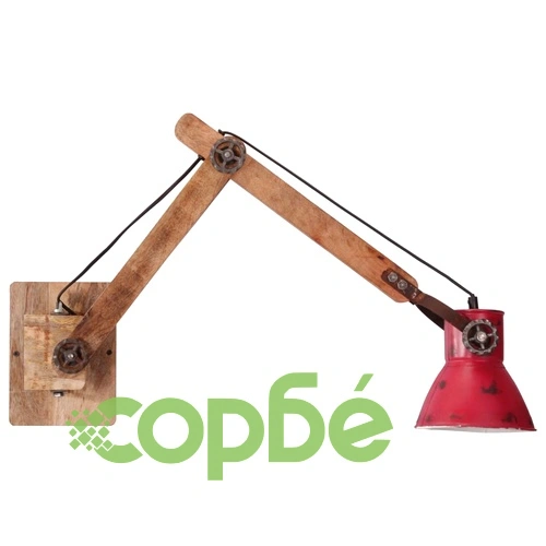 Стенна лампа 25 W състарено червено 96x15x20 см E27 ➤ топ цена ➤ sorbe.bg