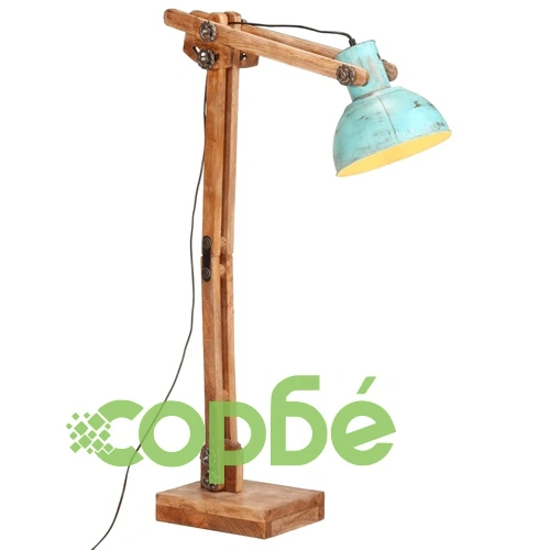 Подова лампа 25 W винтидж състарено синьо 33x25x130-150 см E27 ➤ топ цена ➤ sorbe.bg