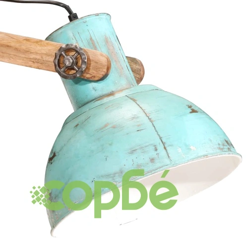 Подова лампа 25 W винтидж състарено синьо 33x25x130-150 см E27 ➤ топ цена ➤ sorbe.bg
