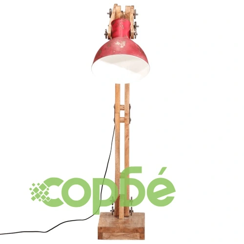 Подова лампа 25 W винтидж състарено червен 33x25x130-150 см E27 ➤ топ цена ➤ sorbe.bg