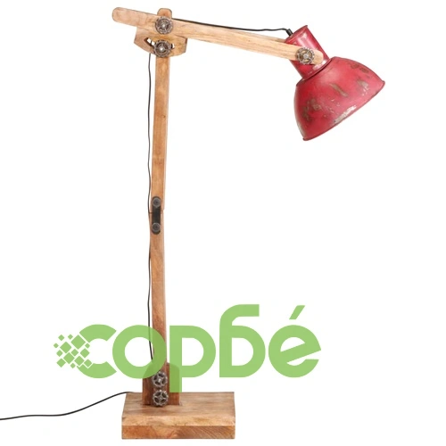 Подова лампа 25 W винтидж състарено червен 33x25x130-150 см E27 ➤ топ цена ➤ sorbe.bg