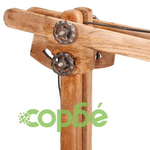 Подова лампа 25 W винтидж състарено червен 33x25x130-150 см E27 ➤ топ цена ➤ sorbe.bg