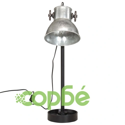 Настолна лампа, 25 W, винтидж, сребриста, 15x15x55 см, E27 ➤ топ цена ➤ sorbe.bg